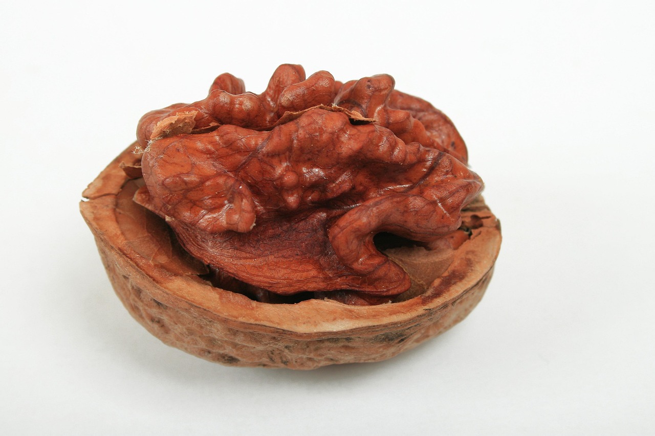 Noci in un piatto, simbolo di un'alimentazione sana contro il colesterolo.